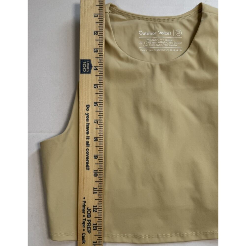 Outdoor Voices Cropped Tank Top Beige Women’s Size XS Athletic Workout Casual - Picture 6 of 7